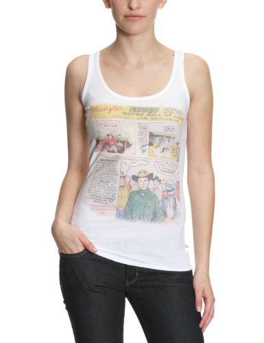 Wrangler Damen Shirt/ T-Shirt  W7149EV12, Gr. 40/42 (M), Wei&szlig; (White 12) Preisvergleich
