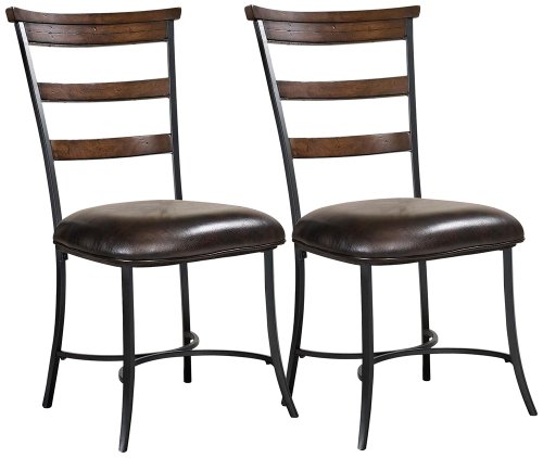 Hillsdale Cameron Set of 2 Ladder Back Metal Dining Chairs