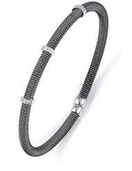 Sterling Silver - Silver Cubic Zirconium Bangle
