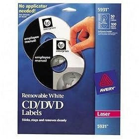 Avery Laser Labels Shuttered Jewel Case Inserts with Software for CD/DVD (50-Pack)