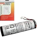 HQRP Battery for TomTom Go 300, 400, 500, 600, 710, 900, Garmin StreetPilot C340 C530 i3 i5 GPS + Screen Protector