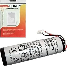 HQRP Battery for TomTom Go 300, 400, 500, 600, 710, 900, Garmin StreetPilot C340 C530 i3 i5 GPS + Screen Protector