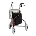 NOVA "Traveler" 4900 3-Wheel Walker, Red