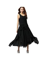 Scoop Neck Tiered Asymmetric Lace  Sleeveless Chiffon Club Dress/Evening Dress/Homecoming Dress/Bridesmaid Dress/Prom Dress/Party Dress/Wedding Dress/Maxi Dress  With Ruffles