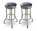 2 Glitter Black Vinyl Specialty / Custom Barstools Set