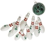 Kurt Adler Glass Bowling Ornaments