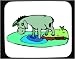 Mouse Pad with donkey, drinking, water
