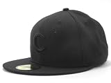 Chicago Cubs Black on Black Fashion Logo 59FIFTY Cap by New Era