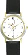 White Ballerina - Ballet Dancer No.1 - WATCHBUDDY&reg; DELUXE TWO-TONE THEME WATCH - Arabic Numbers - Black Leather Strap-Size-Large ( Men's Size or Jumbo Women's Size )