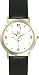 White Ballerina - Ballet Dancer No.1 - WATCHBUDDY&reg; DELUXE TWO-TONE THEME WATCH - Arabic Numbers - Black Leather Strap-Size-Large ( Men's Size or Jumbo Women's Size )