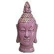Rustic Lilac Ceramic Large Buddha Head
