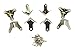 8-Pack of Classic Nickel-Plated Trunk & Cabinet Corners with 1-inch Legs - Mounting Screws Included