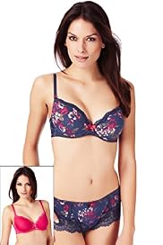 2 Pack Per Una Floral Print Padded B-DD Bras