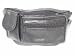 Soft Leather Travel Bumbag with Mobile Phone Pocket, Document Passport Holder, Waist Bum Bag, Black.