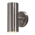 Konstsmide Modena 7571-000 Wandleuchte (B: 6cm T: 9cm H: 17cm, 2x35W, IP44) rostfreier Edelstahl