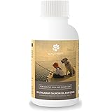 Wild Alaskan Salmon Oil for Dogs - 120 Softgels - Premium Fish Oil Supplement for Dogs with EPA and DHA Omega 3 Fatty Acids for a Healthy Shiny Coat