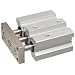 SMC MGQ Series Aluminum Air Cylinder with Guide Rod Plate, Ball Bushing Bearing, Compact, Double Acting, Switch Ready, Cushioned