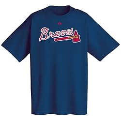 Atlanta Braves Official Wordmark Short Sleeve T-Shirt, Navy
