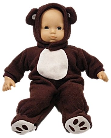 Doll Clothes for American Girl ® Bitty Baby ® 15 Inch Dolls, Adorable Bear Sleeper