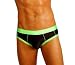MENS HOT BODY BLACK / LIME CONTRAST BIKINI SWIMSUIT GARY MAJDELL SPORT