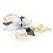 Fantasyard White Poinsettia Christmas Star Flower Swarovski Crystal Pin Brooch and Pendant