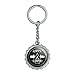 Happy Camper with Campfire Chrome Plated Metal Pop Cap Bottle Opener Keychain Key Ring