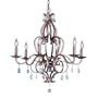 Murray Feiss F1798/6PBR Mademoiselle Six-Light Chandelier, Peruvian Bronze with Candelabra Bulbs