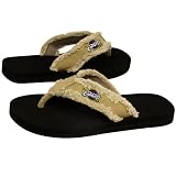 NBA Cleveland Cavaliers Unisex Khaki Frayed Flip Flops (Medium) Amazon.com