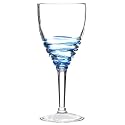 Acrylic Swivel Wine Glasses Set of 4 - Blue