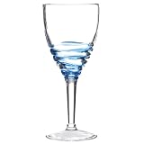 Acrylic Swivel Wine Glasses Set of 4 - Blue