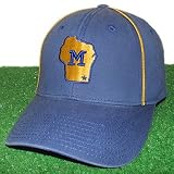 Milwaukee Brewers Royal Pastime Piping Adjustable Hat