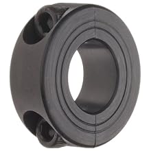 Ruland Two-Piece Clamping Shaft Collar, Black Oxide Steel, Metric
