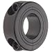 Ruland Two-Piece Clamping Shaft Collar, Black Oxide Steel, Metric
