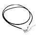 2mm Rubber Cord Stainless Steel Clasp Chain Necklace 16" with 2" Chain Tail
