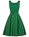 ACEVOG Women's Vintage Audrey Hepburn 50's Inspired Rockabilly Swing Cocktail Dress (XXL, Green)