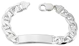 Sterling Silver Mariner Link ID Bracelet, over 3/8 (11.0mm) wide, NICKEL FREE