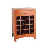 Antique Revival Wine Cabinet End Table Orange