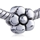 Plum Flower European Beads - Pandora Bead & Bracelet Compatible