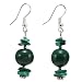 EXP Handmade Malachite & Silver Earrings