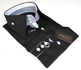 Chemise homme italienne cintrée noir NAPOLI Chemise slimfit du S au XXXL