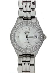 GUESS Womens G75511M Mid-Size Sporty Chic Silver-Tone Watch