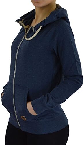 CTM Women's Richfield Hoodie, long sleeves, frontal pockets and zip closure