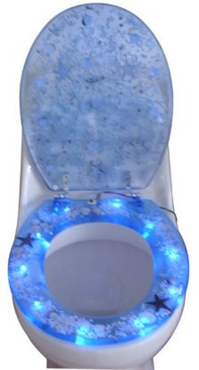WC Brille LED Toilettensitz Seesterne Toilettendeckel mit 10 LED