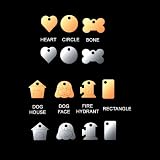 Pet Supplies : Custom Engraved Stainless Steel or Flat Brass Pet I.D. Tag - Medium Dog