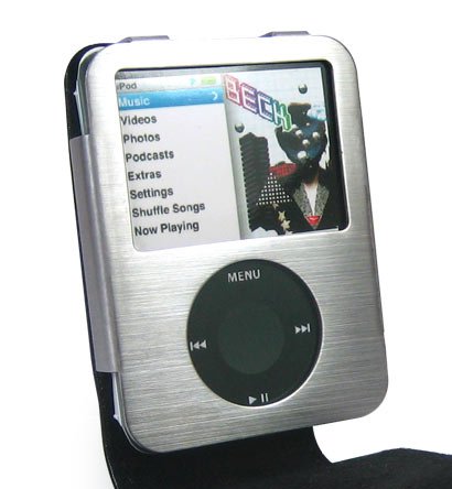 Flip Leather Carrying Case with Belt Clip for Apple iPod 3rd Generation Nano 3 image