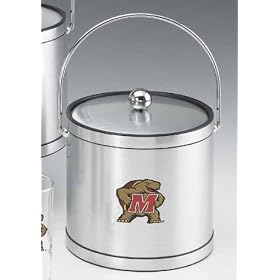 Kraftware 20868 Maryland 3 Quart Brushed Chrome Mylar Ice Bucket with Metal Cover by Kraftware