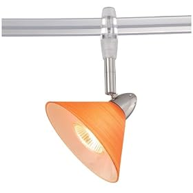 Euro Rail - 1 Light Low Voltage Track Spot Lighting Fixture - Brushed Nickel - Tangerine... by Vaxcel Lighting