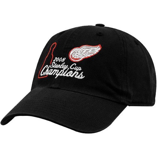 Buy Twins Enterprise Detroit Red Wings 2008 Stanley Cup Champions Black Adjustable Hat by Twins Enterprise