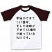 予算委員会にて愛のテーマより ラグランTシャツ(ホワイト×チョコレート) M