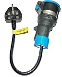 Pat Tester 16a 200240v Trailing Socket To 13a Uk Plug Adaptor For Testing Appliances With Ip44 16amp Plug